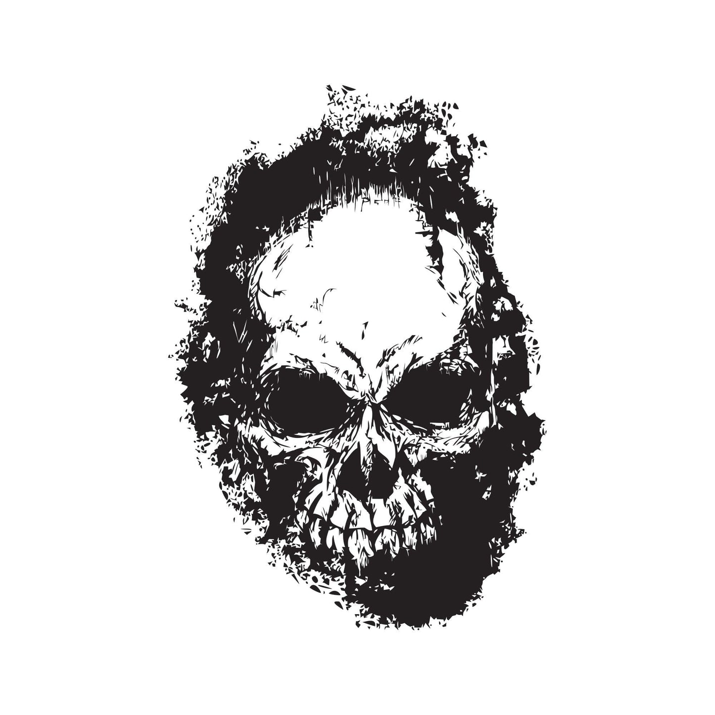 Grunge Skull Wall Decal Sticker. #847