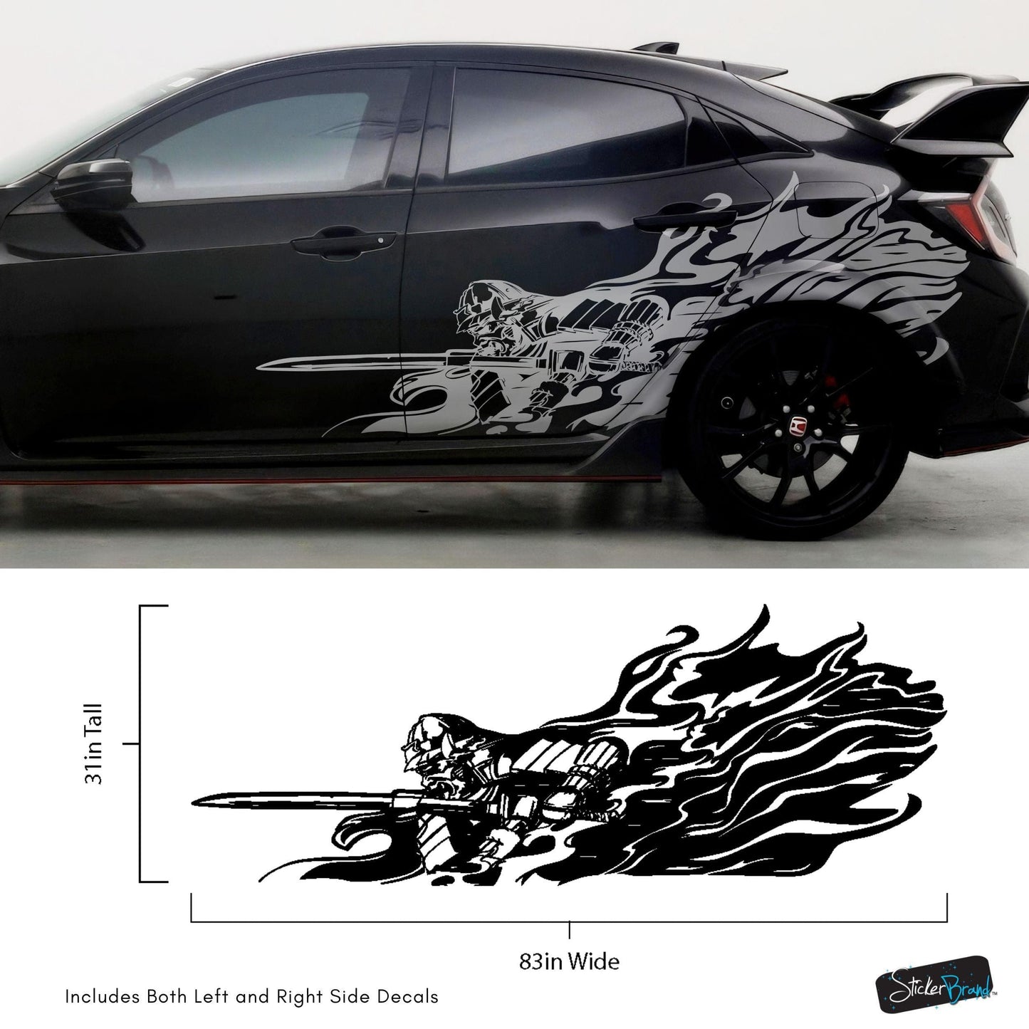 Samurai Warrior Graphic Car Decal Sticker. #6933