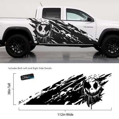 Evil Smiling Face Mud Splash Truck Decal Sticker. #6938