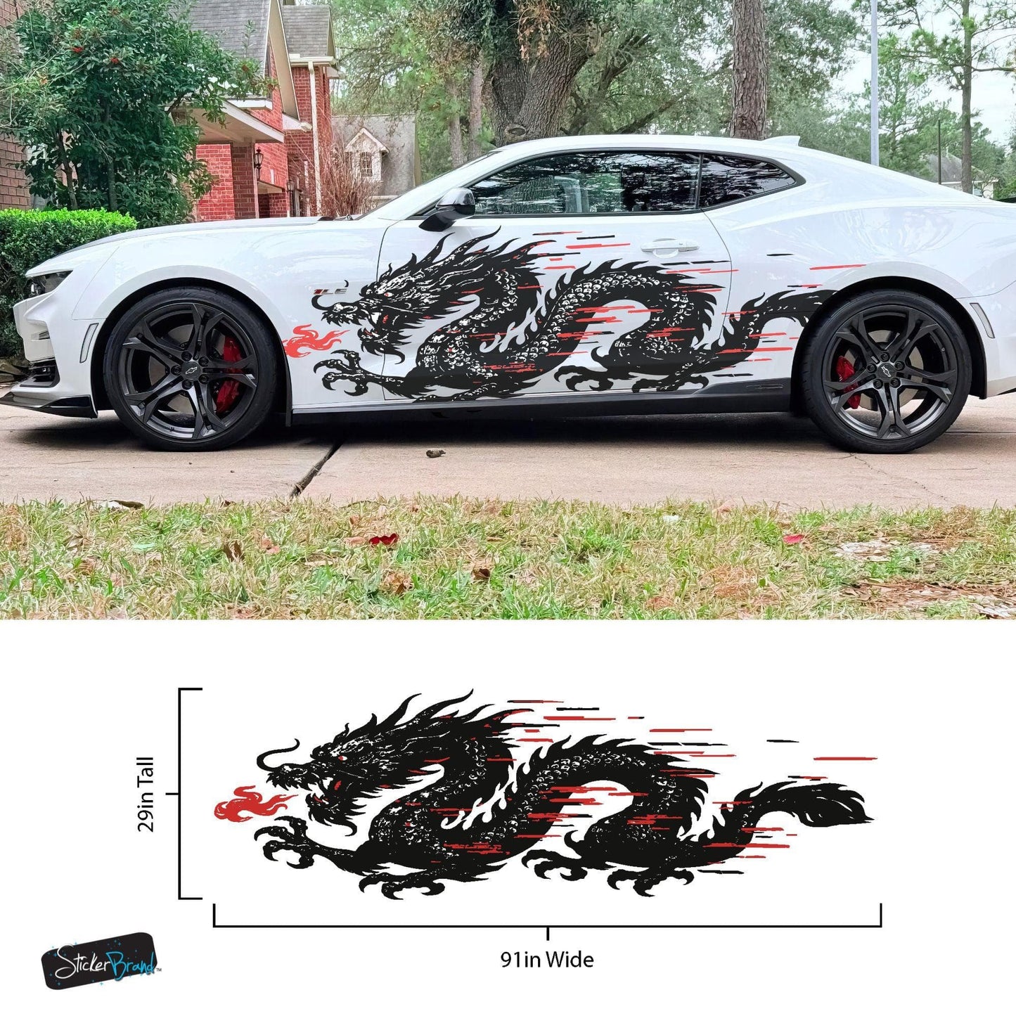 Dragon Graphic Decal Sticker for Car / Truck. Universal Fit. #6997