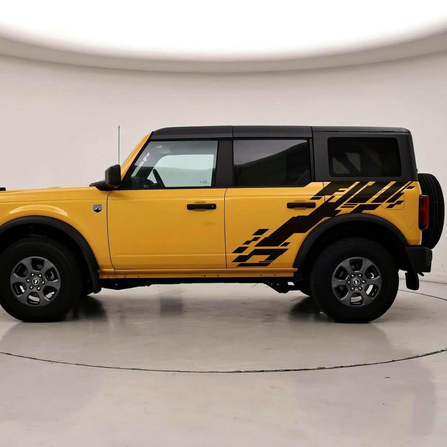 Bronco Digital Glitching Stripes Decal. #6838