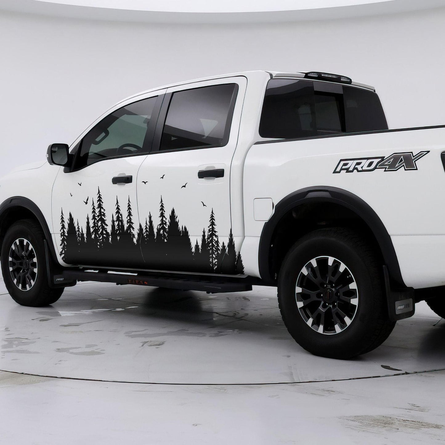 Forest Tree Mud Splash Truck Decal. #6813