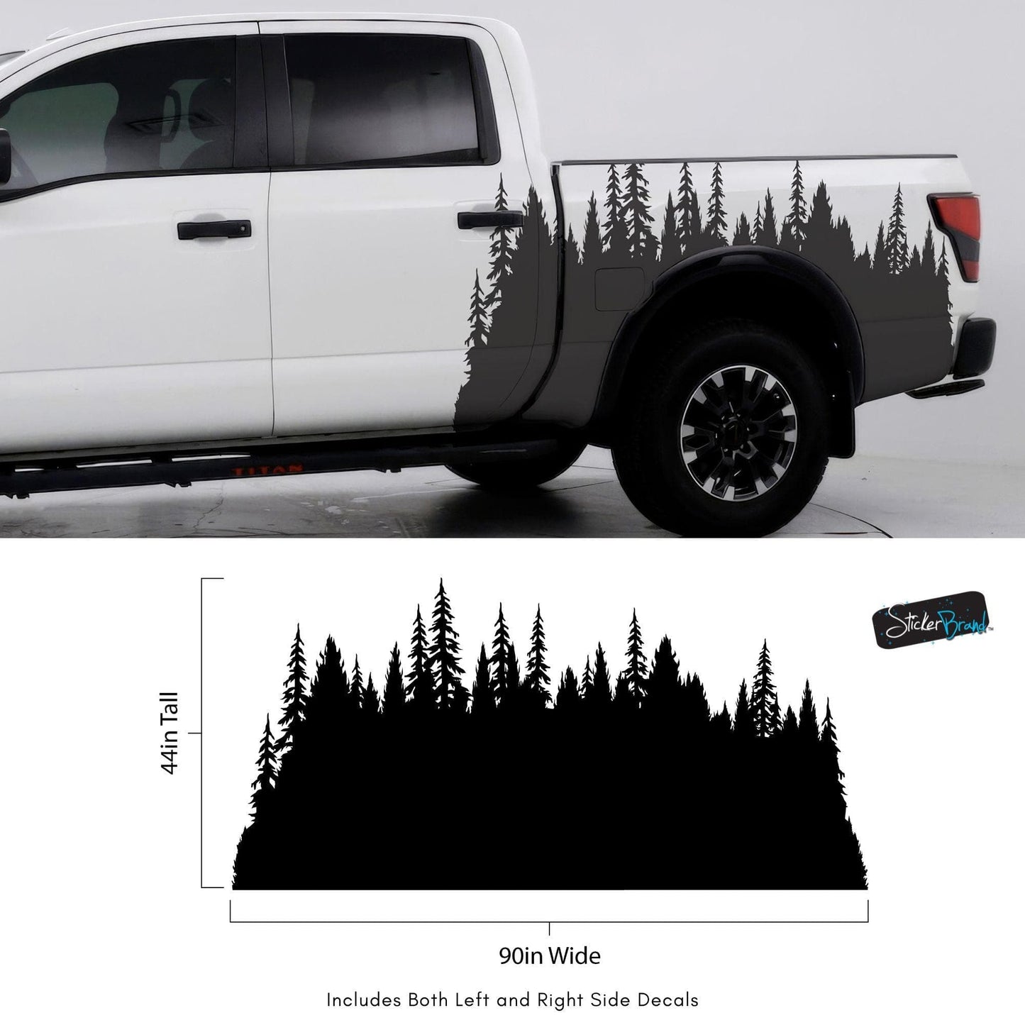 Forest Overland Sticker. Adventure Off Road Decal Sticker for Trucks. #6959