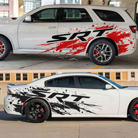 SRT Splatter Car Decal. For Challenger, Charger, Durango. Mopar. #7086