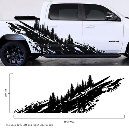 Overland Forest Tree Mud Splash Truck Decal. #6849