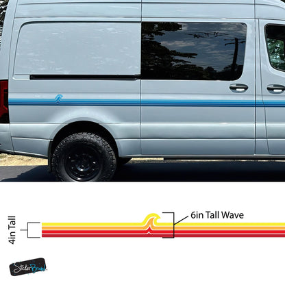 Surf Wave Truck / Car Decal. Overland Stripes Decal Sticker. Universal Fit for most Vehicles. #7051