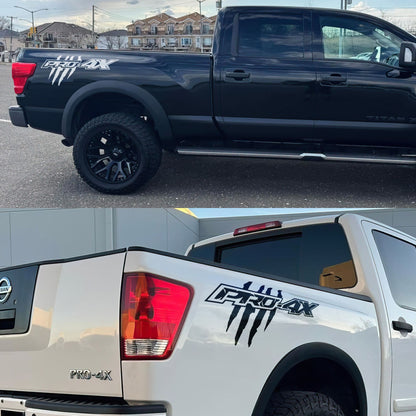 Frontier / Titan Pro-4x Raptor Claw Marks Decal Sticker. Set of 2. #7103