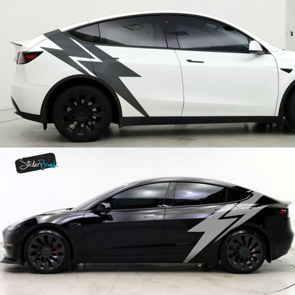 Lightning Bolt Car Decal Sticker. Universal Fit for Tesla / EV's. #6863