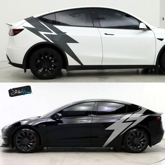 Lightning Bolt Car Decal Sticker. Universal Fit for Tesla / EV's. #6863
