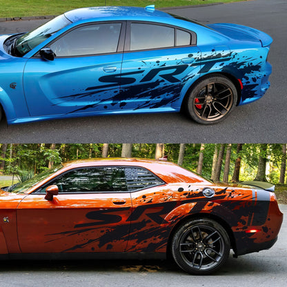 SRT Splatter Car Decal. For Challenger, Charger, Durango. Mopar. #7086