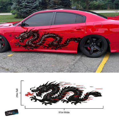 Dragon Graphic Decal Sticker for Car / Truck. Universal Fit. #6997