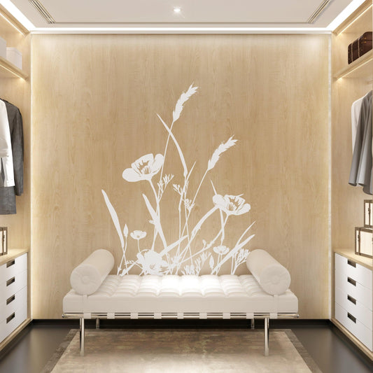 Wild Flowers Vinyl Wall Decal Sticker. #AC160