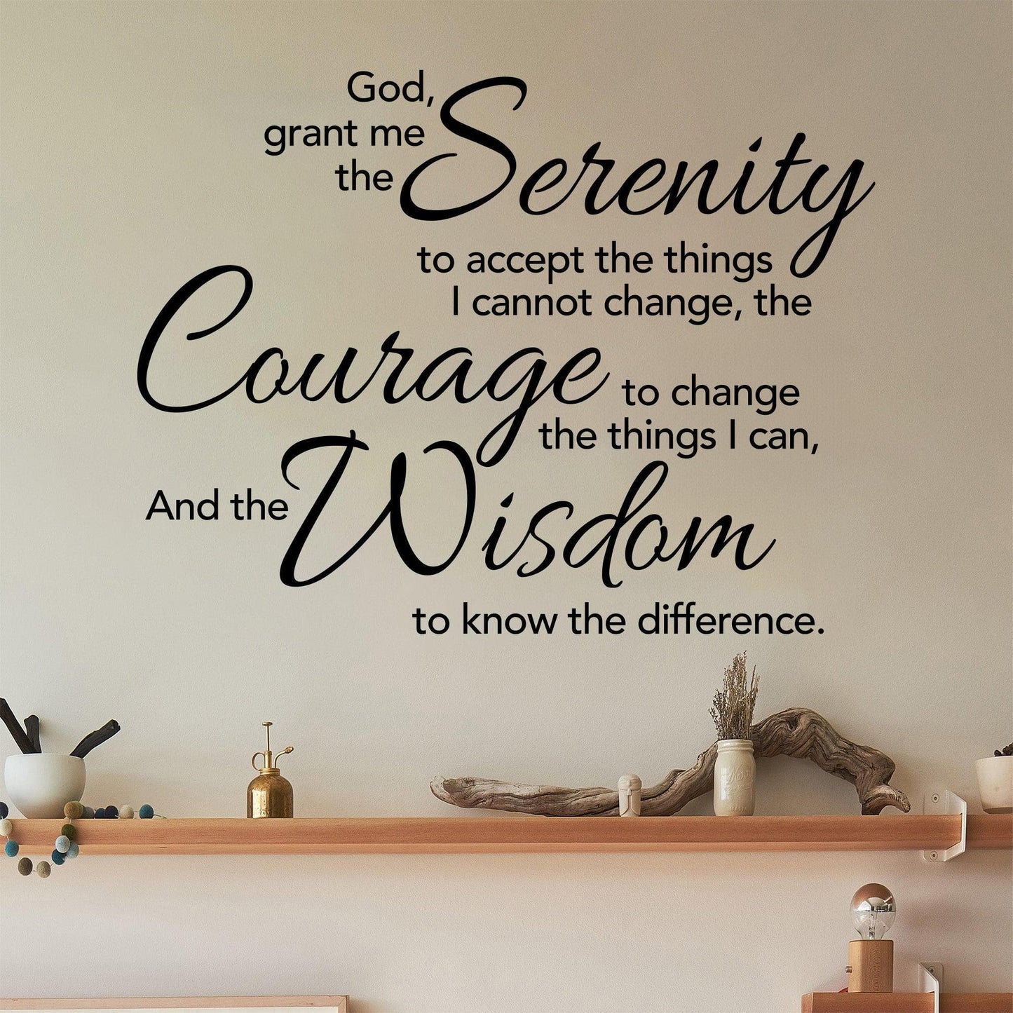 Serenity Prayer Wall Decal Sticker. Dining Room Wall Quote. #6789