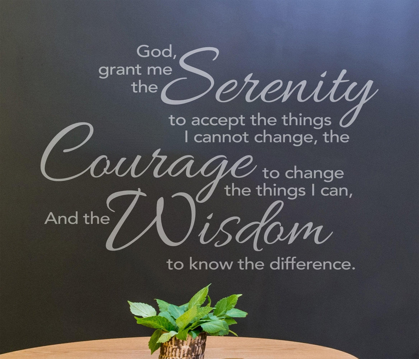 Serenity Prayer Wall Decal Sticker. Dining Room Wall Quote. #6789