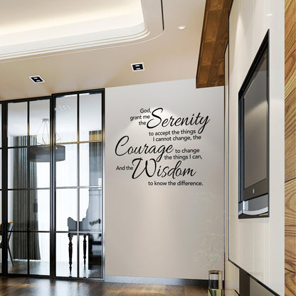 Serenity Prayer Wall Decal Sticker. Dining Room Wall Quote. #6789