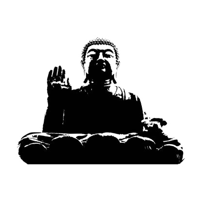 Chinese Buddha Statue Vinyl Wall Art Decal Sticker. #137