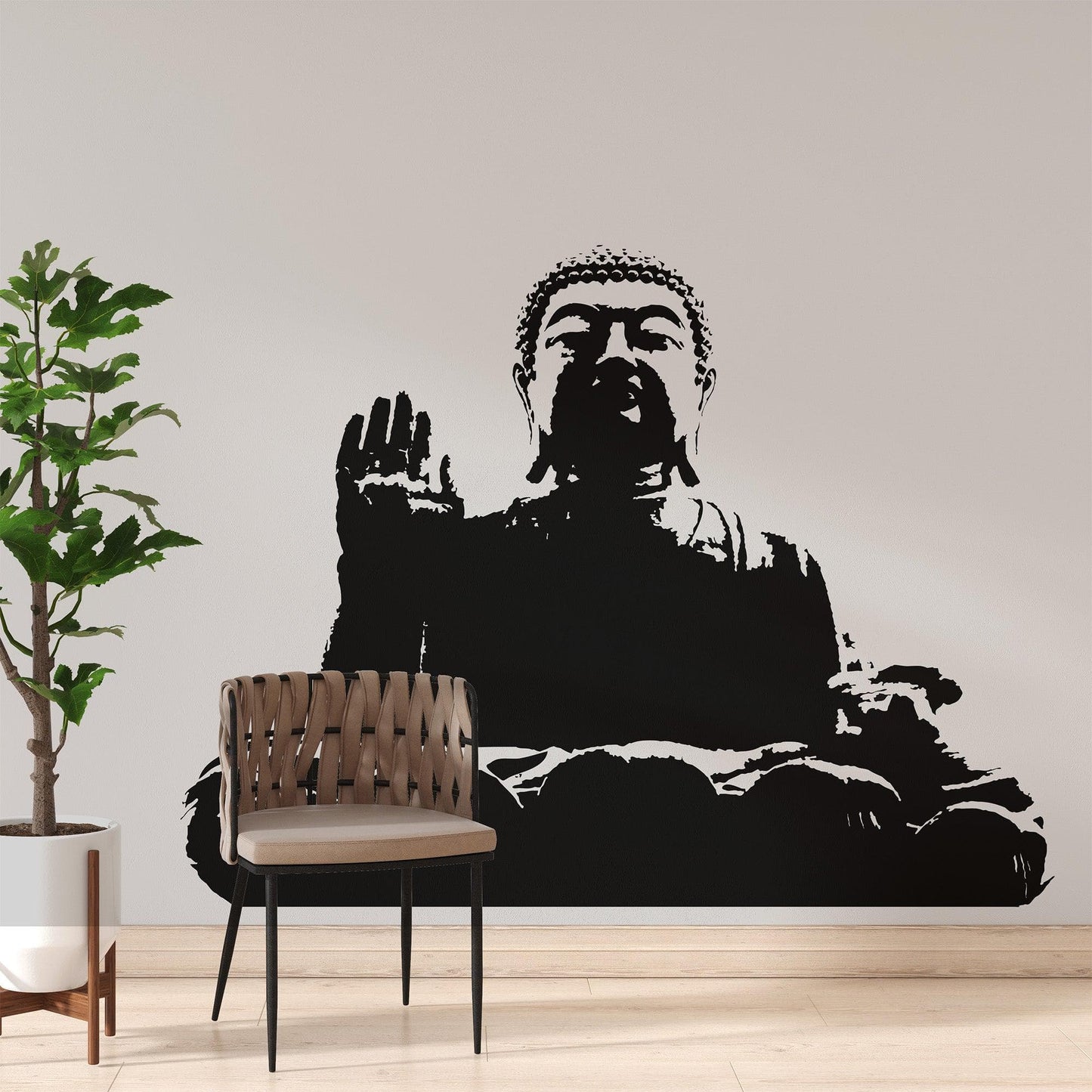 Chinese Buddha Statue Vinyl Wall Art Decal Sticker. #137