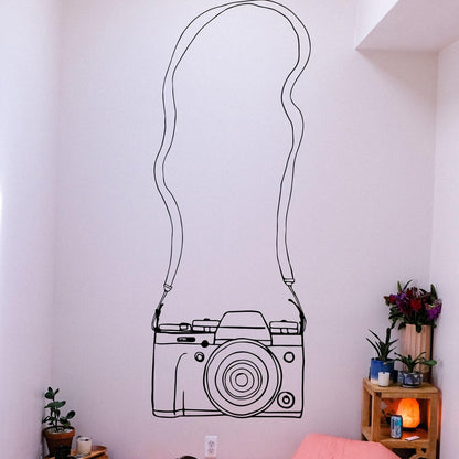 Camera Wall Decal Sticker. Photography Theme Decor. #6783