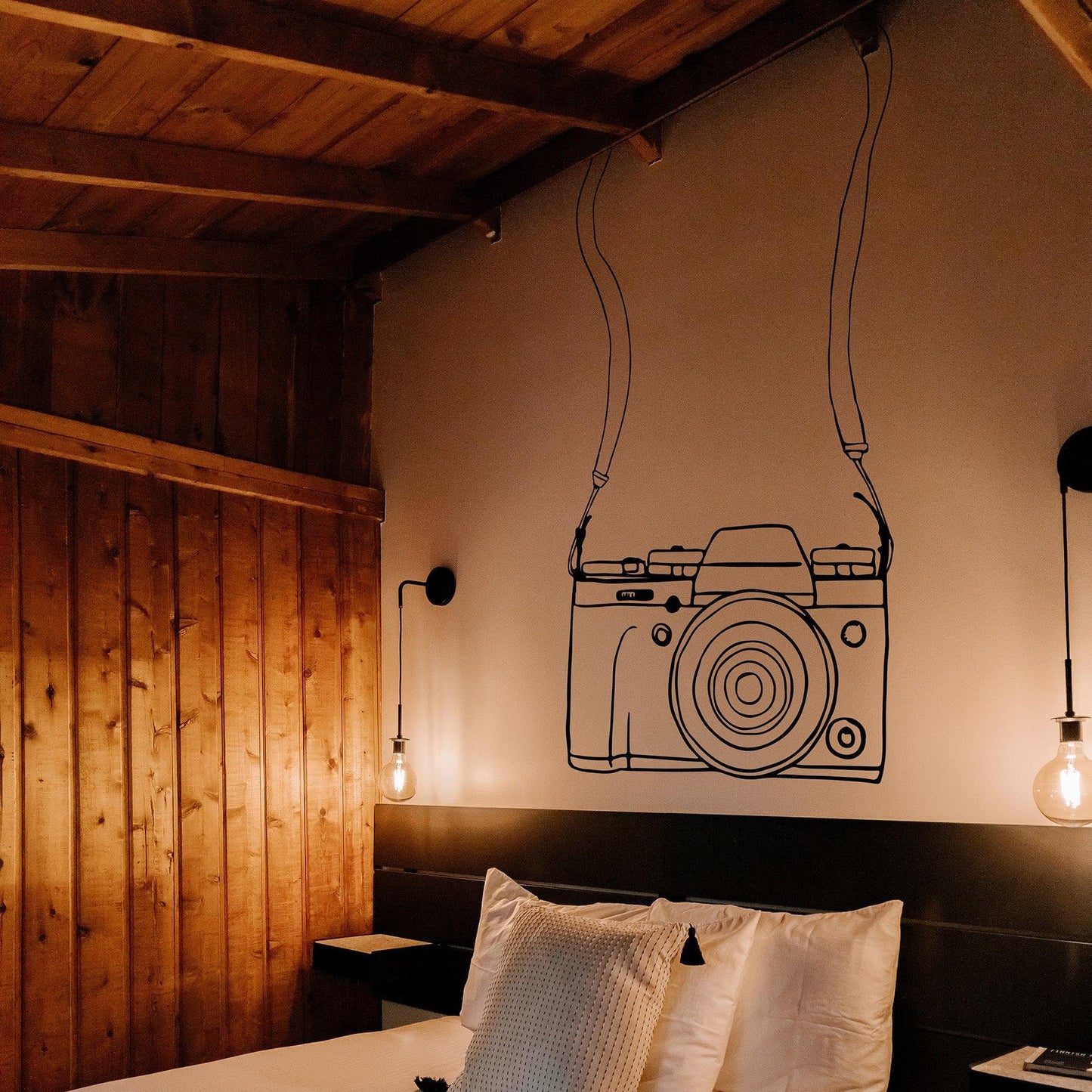 Camera Wall Decal Sticker. Photography Theme Decor. #6783