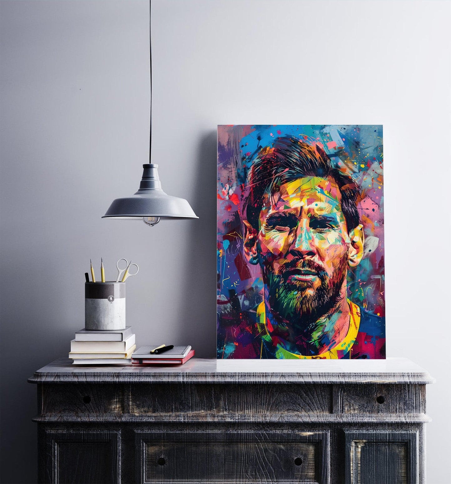 Colorful Lionel Messi Canvas Art. #C6853