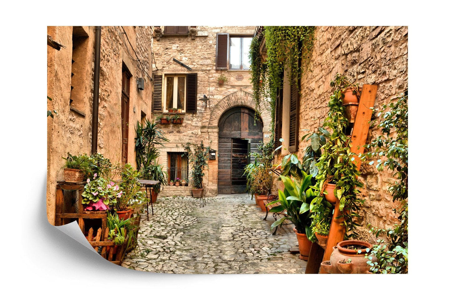 Mediterranean Village Alleyway Wallpaper Mural. #FT-193-VE90