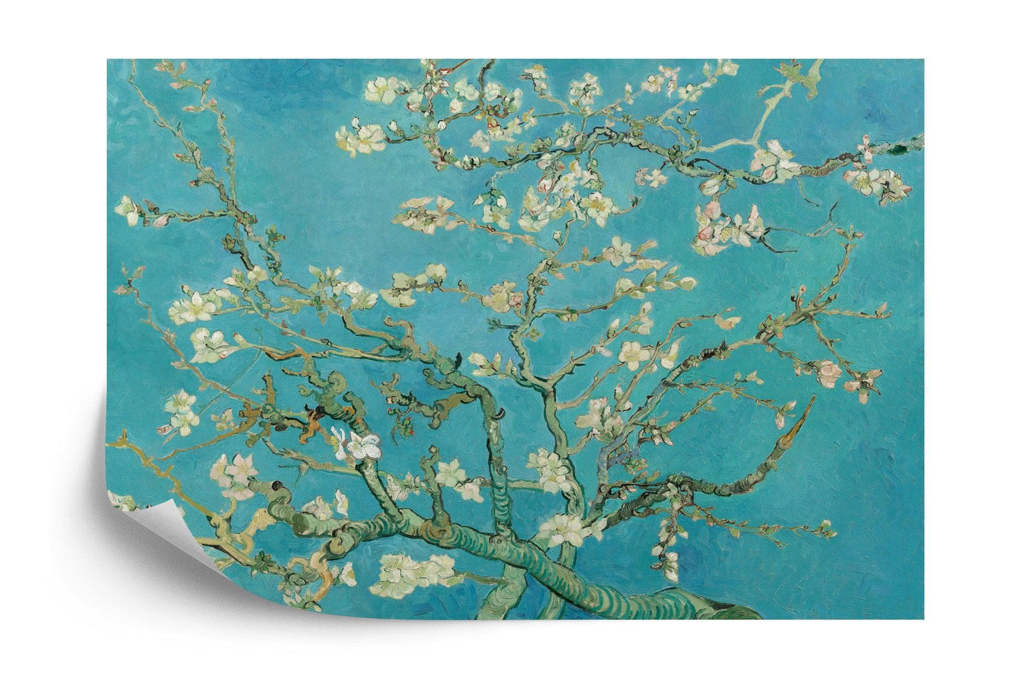 Van Gogh Almond Blossom Painting Wallpaper Mural. #IQ-1261-A