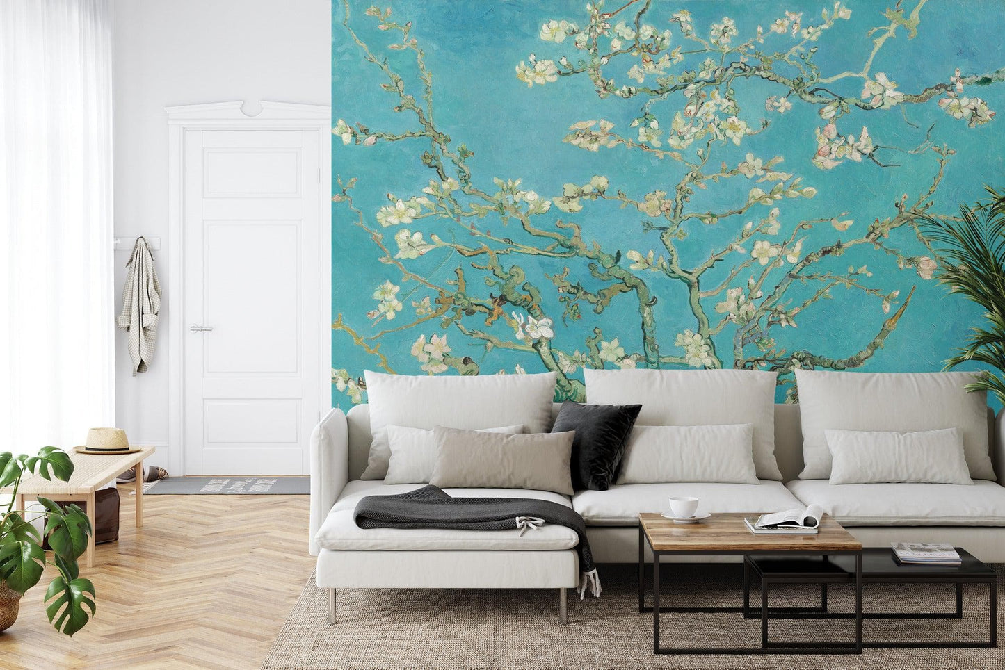 Van Gogh Almond Blossom Painting Wallpaper Mural. #IQ-1261-A