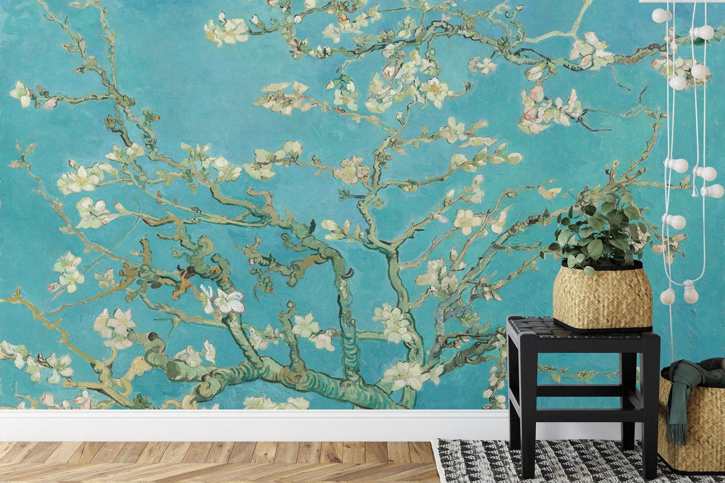 Van Gogh Almond Blossom Painting Wallpaper Mural. #IQ-1261-A