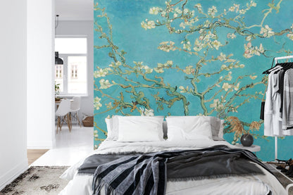 Van Gogh Almond Blossom Painting Wallpaper Mural. #IQ-1261-A