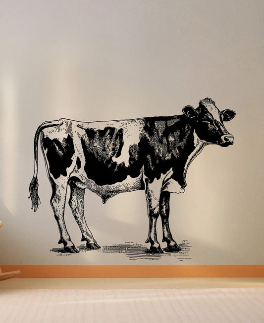 Cow Wall Decal Sticker. Rustic Farmhouse Wall Art. #6753