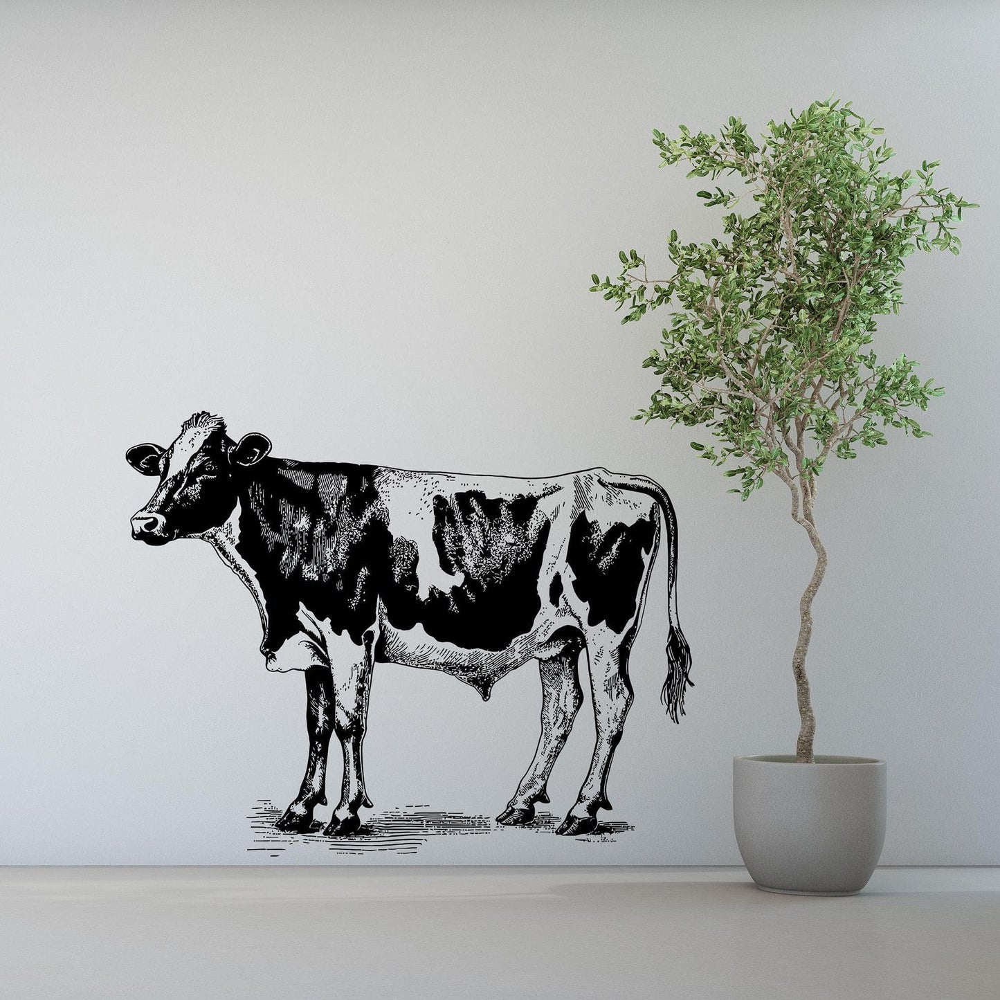 Cow Wall Decal Sticker. Rustic Farmhouse Wall Art. #6753