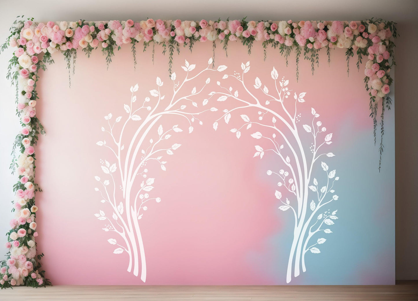 Wedding Arch Tree Branches and Leaves Wall Decal. Entry way Decoration. #6797