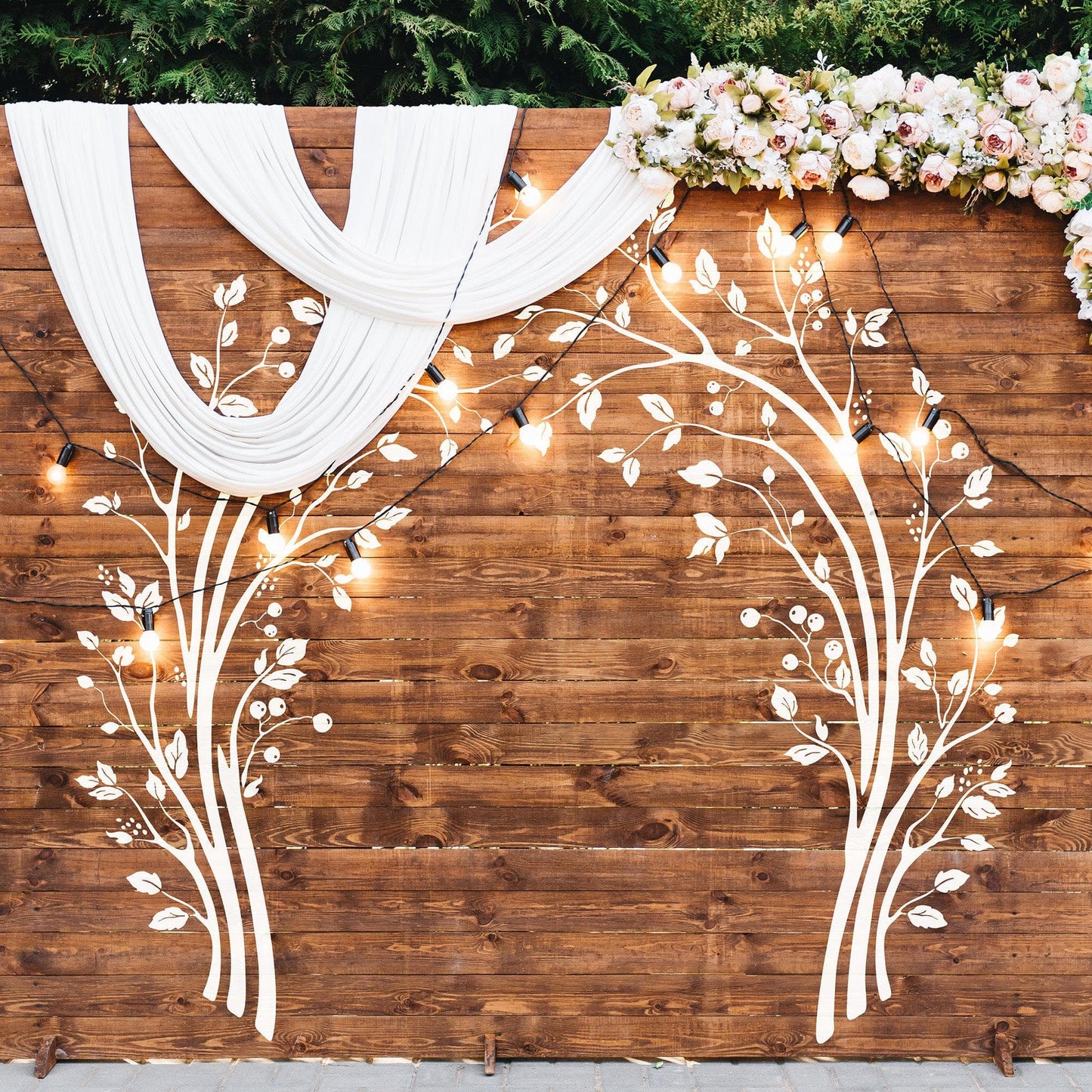 Wedding Arch Tree Branches and Leaves Wall Decal. Entry way Decoration. #6797