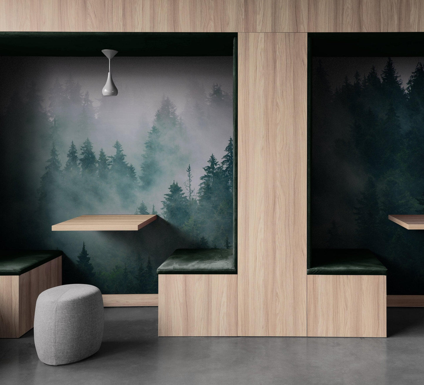 Foggy Forest Mountain Wallpaper Mural. #FT-19-VE90