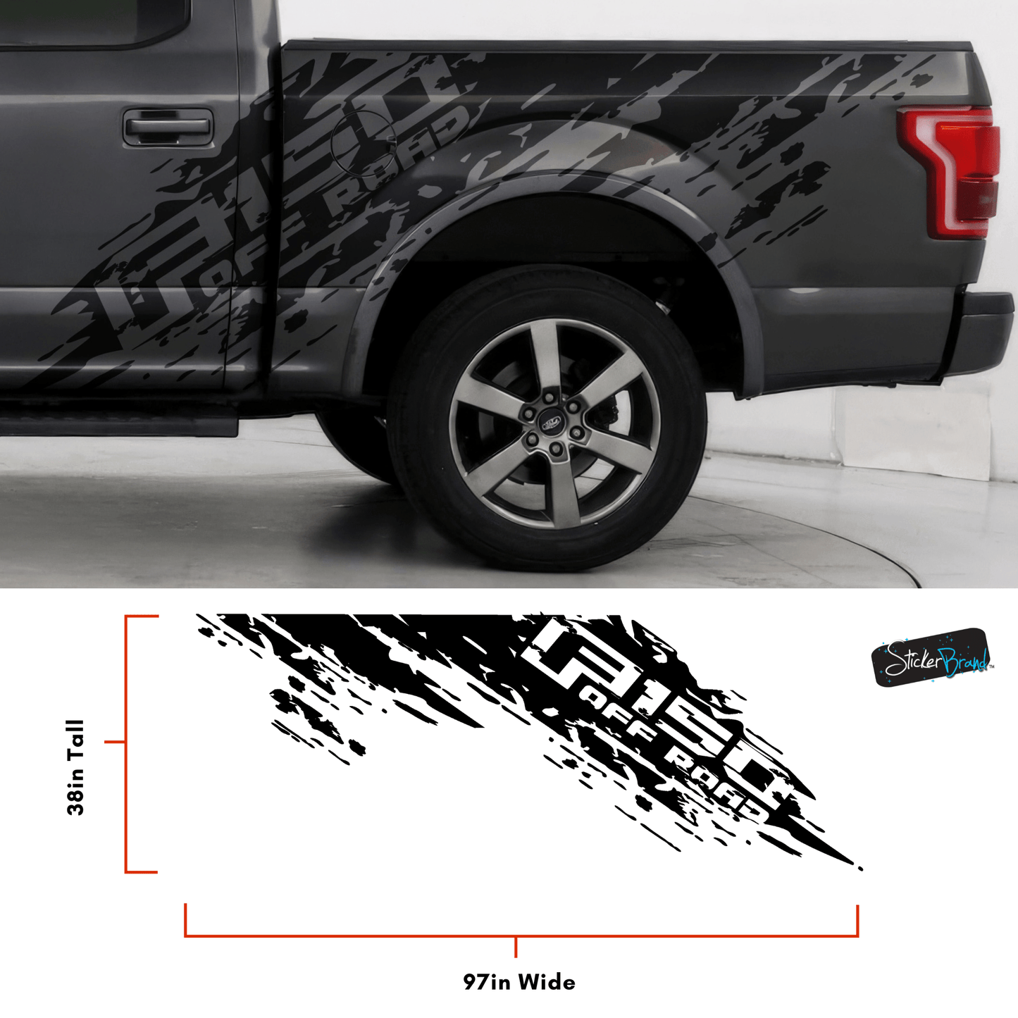 F-150 Off Road Mud Splash Graphic Decal. #6791