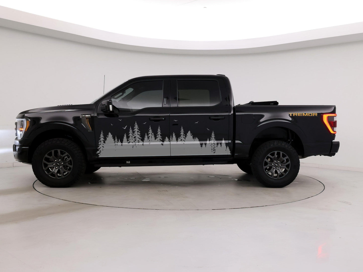 Forest Tree Mud Splash Truck Decal. #6813