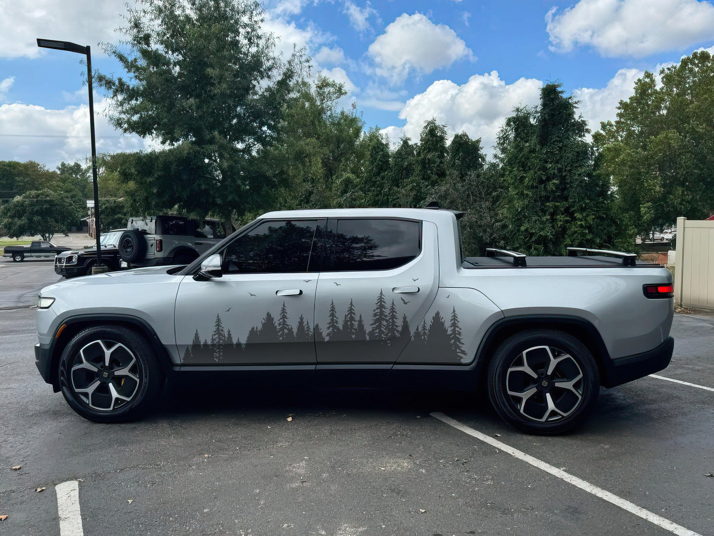 Forest Tree Mud Splash Truck Decal. #6813