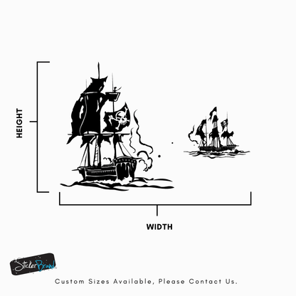 Pirate Ships Vinyl Wall Decal Sticker. #GFoster125