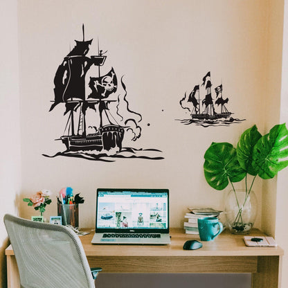 Pirate Ships Vinyl Wall Decal Sticker. #GFoster125