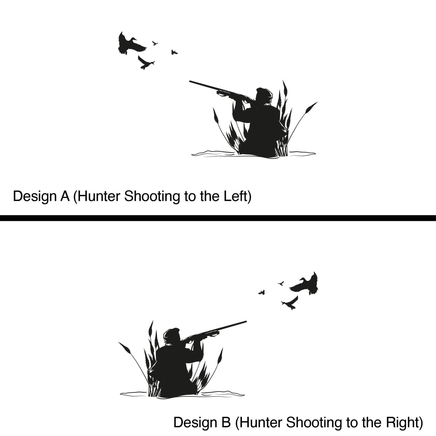 Duck Hunter Shooting Ducks Wall Decal Sticker. Hunter Theme Wall Decor. #GFoster173