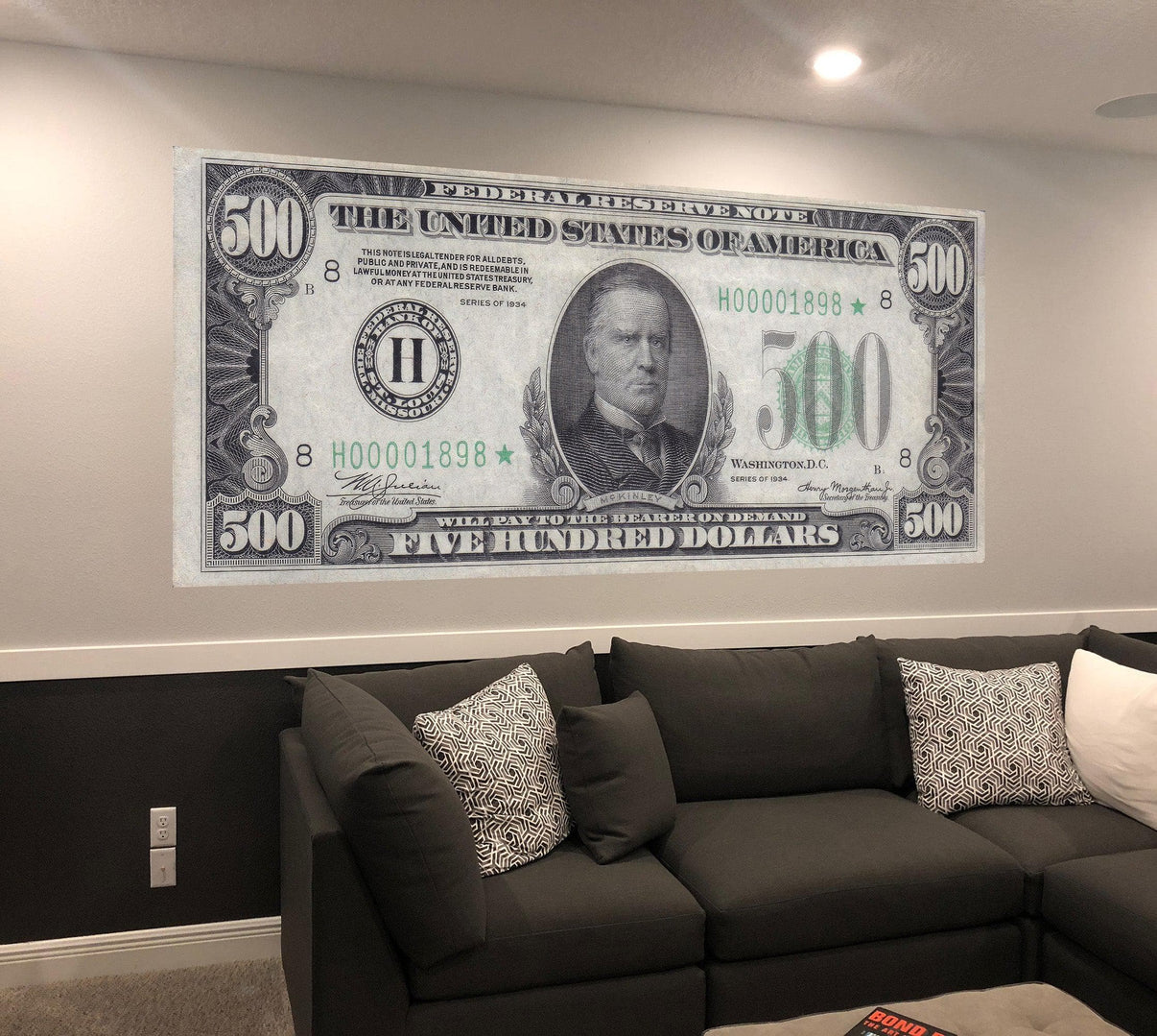 $500 Dollar Bill Graphic Wall Decal Sticker. Money Cash. #GWray106