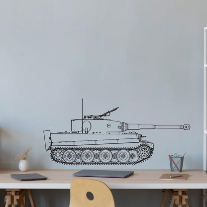 Military Tank Wall Decal Sticker. German Tiger Tank. #1537