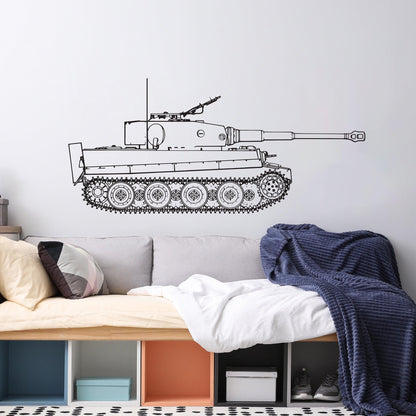 Military Tank Wall Decal Sticker. German Tiger Tank. #1537