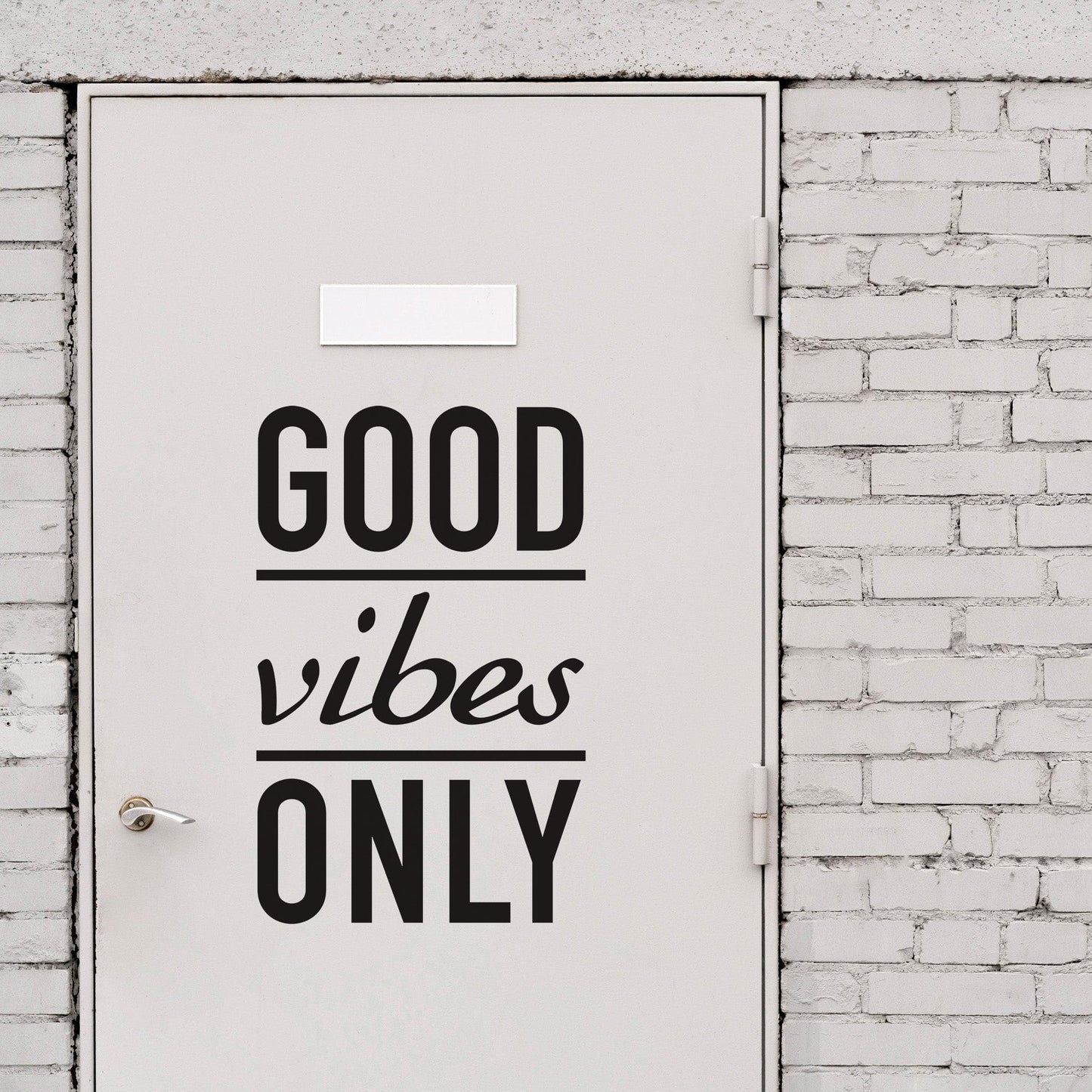 Good Vibes Only Motivational Vinyl Wall Decal. #6011