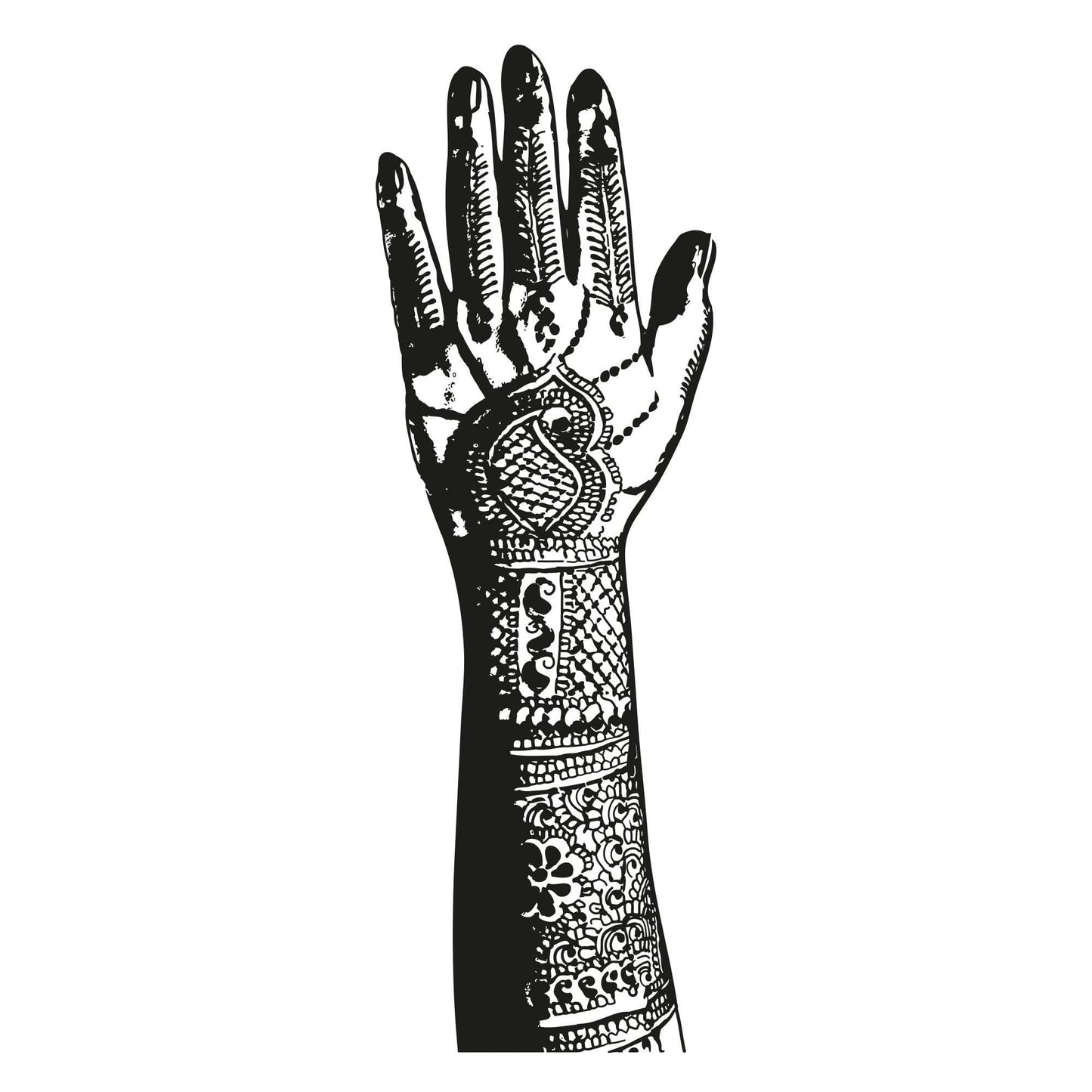 Henna Tattoo Arm Wall Decal Sticker. Indian Theme Decor. #OS_AA384