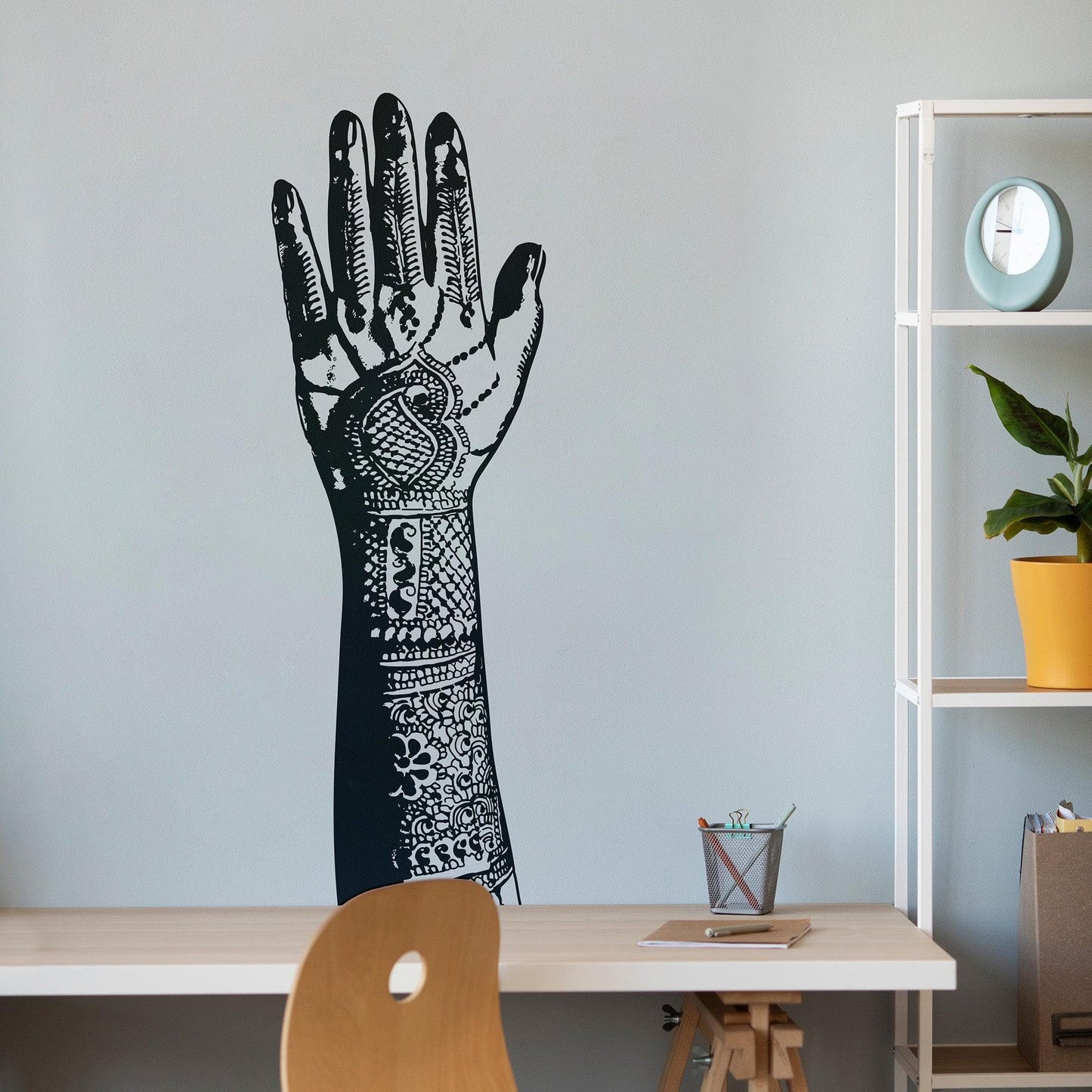 Henna Tattoo Arm Wall Decal Sticker. Indian Theme Decor. #OS_AA384