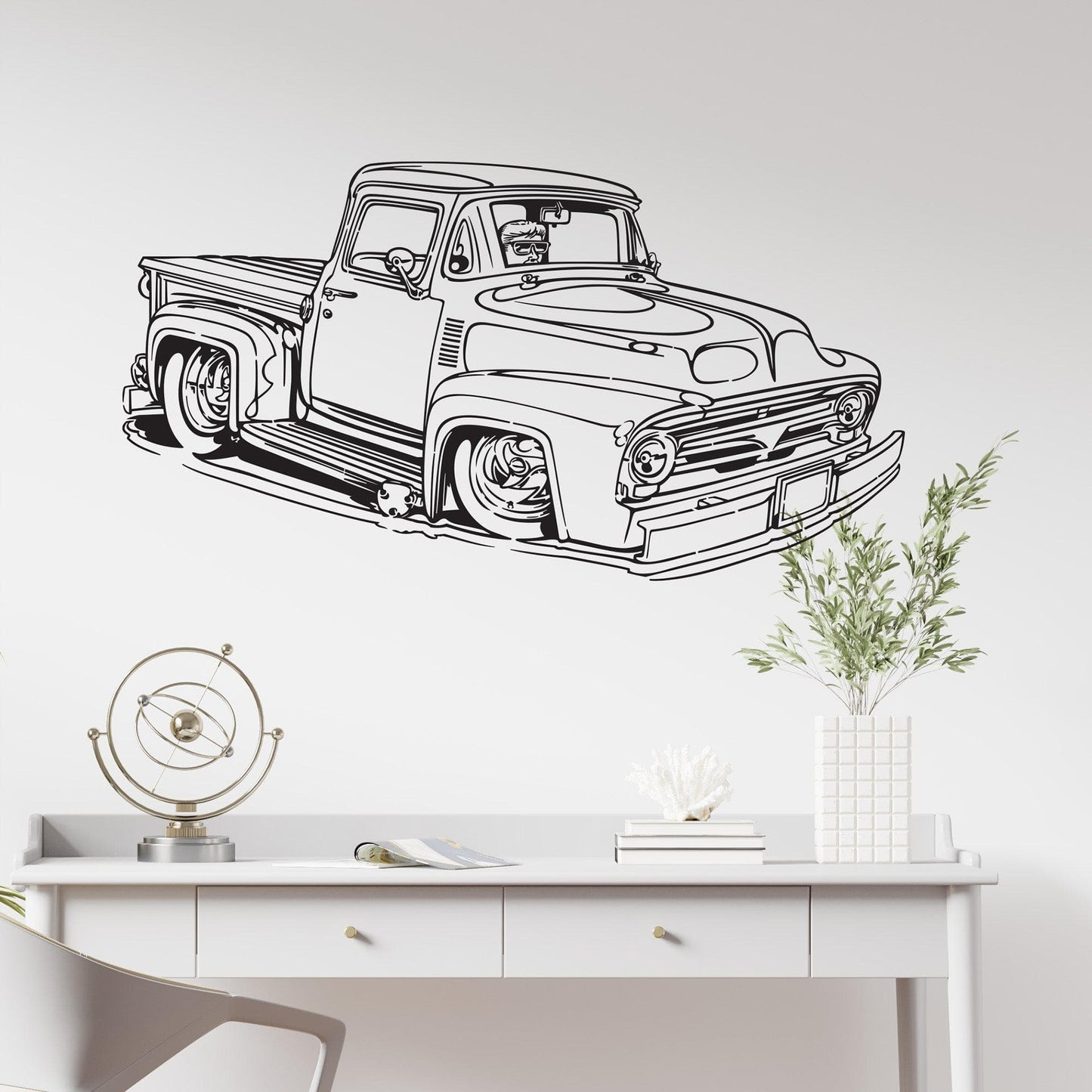 Hot Rod Truck Vinyl Wall Decal Sticker. #670