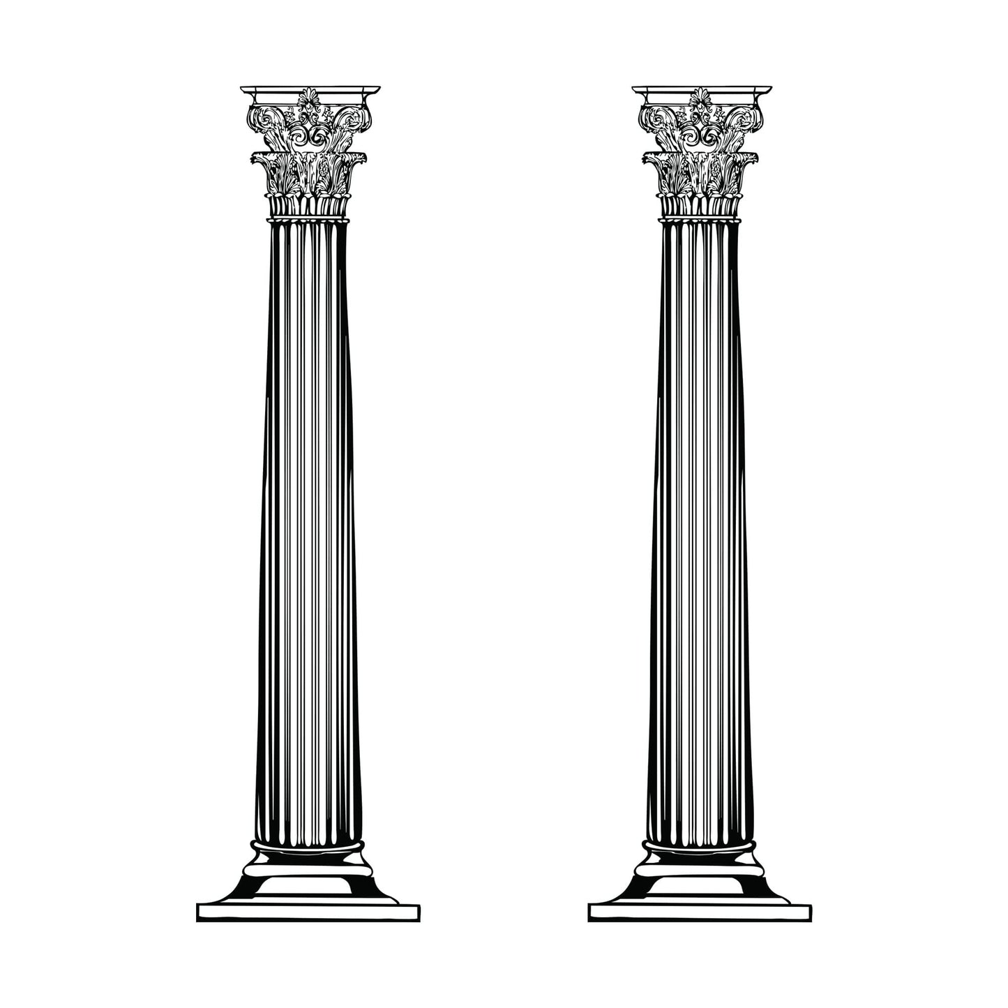 Greek Columns Wall Decal. (Set of 2 Columns) #JH222