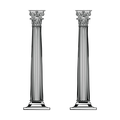Greek Columns Wall Decal. (Set of 2 Columns) #JH222