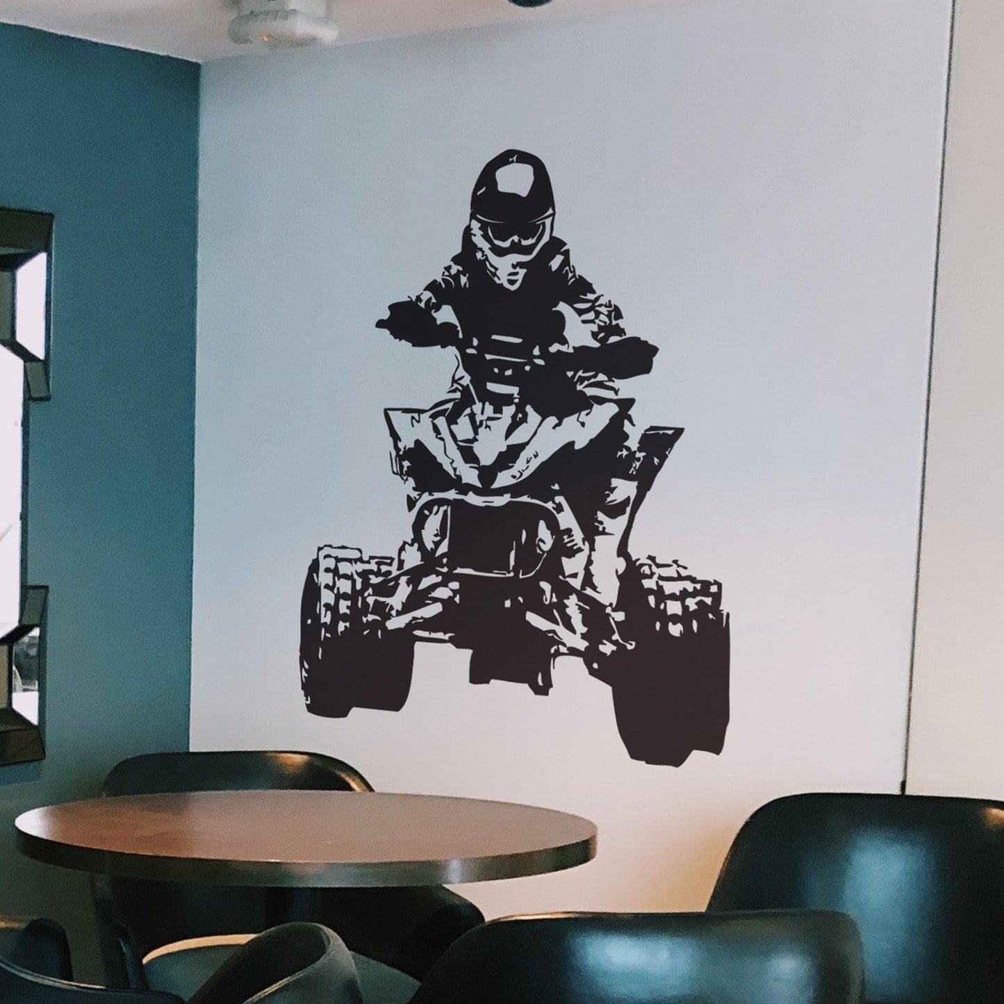 Racing Quad Bike Wall Decal. 4 Wheeler. Xtreme Sports. #JH241